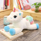 Maxbell Cute Rainbow Unicorn Plush Soft Toys for Kids Girl Birthday Gifts Blue