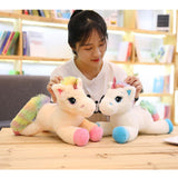 Maxbell Cute Rainbow Unicorn Plush Soft Toys for Kids Girl Birthday Gifts Blue