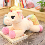 Maxbell Cute Rainbow Unicorn Plush Soft Toys for Kids Girl Birthday Gifts Pink