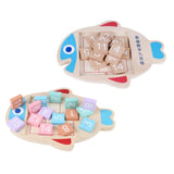 Maxbell Wooden Fish Plate Digital Nine Palace Grid Brain Teaser Kids Toy Wood