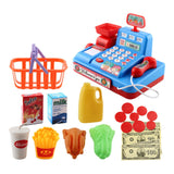 Maxbell Kids Supermarket Pretend Play Set Cash Register Shopping Toys Gift Blue