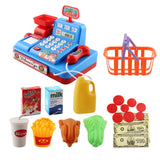 Maxbell Kids Supermarket Pretend Play Set Cash Register Shopping Toys Gift Blue