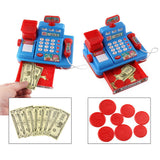 Maxbell Kids Supermarket Pretend Play Set Cash Register Cashier Toys Gift Blue