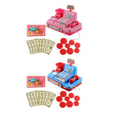 Maxbell Kids Supermarket Pretend Play Set Cash Register Cashier Toys Gift Blue