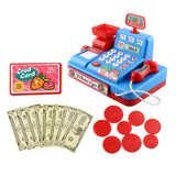 Maxbell Kids Supermarket Pretend Play Set Cash Register Cashier Toys Gift Blue