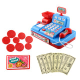 Maxbell Kids Supermarket Pretend Play Set Cash Register Cashier Toys Gift Blue