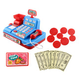 Maxbell Kids Supermarket Pretend Play Set Cash Register Cashier Toys Gift Blue