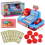 Maxbell Kids Supermarket Pretend Play Set Cash Register Cashier Toys Gift Blue