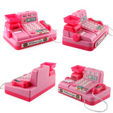 Maxbell Kids Supermarket Pretend Play Set Cash Register Cashier Toys Gift Pink