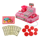 Maxbell Kids Supermarket Pretend Play Set Cash Register Cashier Toys Gift Pink