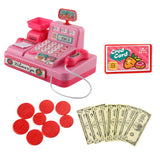 Maxbell Kids Supermarket Pretend Play Set Cash Register Cashier Toys Gift Pink