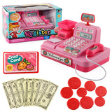 Maxbell Kids Supermarket Pretend Play Set Cash Register Cashier Toys Gift Pink