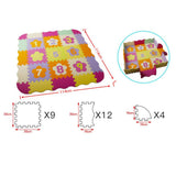 Maxbell EVA Safe Baby Crawling Mat Floor Carpet Interative Game Toys Flower Number