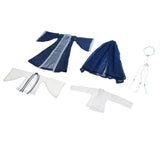 Maxbell 1:6 Men Antiquity Clothes Set Blue for HT Doll Action Accessories Parts