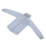 Maxbell 1/6 BJD Doll Casual Blue Striped Shirt Clothes Outfits DIY Dressup Accessory