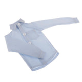 Maxbell 1/6 BJD Doll Casual Blue Striped Shirt Clothes Outfits DIY Dressup Accessory