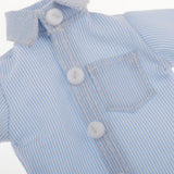 Maxbell 1/6 BJD Doll Casual Blue Striped Shirt Clothes Outfits DIY Dressup Accessory