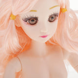 Maxbell 36cm Ball Jointed Girl Doll Nude Body DIY Parts White Skin With Hair B-2