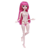 Maxbell 36cm Ball Jointed Girl Doll Nude Body DIY Parts White Skin With Hair B-5