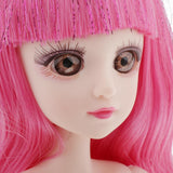 Maxbell 36cm Ball Jointed Girl Doll Nude Body DIY Parts White Skin With Hair B-5