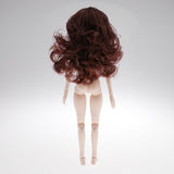 Maxbell 36cm Ball Jointed Girl Doll Nude Body DIY Parts White Skin With Hair B-6