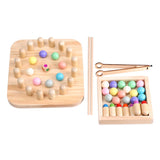 Maxbell New Wooden Children Memory Chopsticks Clip Beads Training Educational Toys