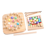 Maxbell New Wooden Children Memory Chopsticks Clip Beads Training Educational Toys