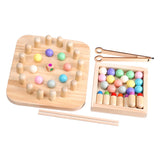 Maxbell New Wooden Children Memory Chopsticks Clip Beads Training Educational Toys