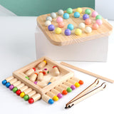 Maxbell New Wooden Children Memory Chopsticks Clip Beads Training Educational Toys