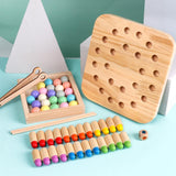 Maxbell New Wooden Children Memory Chopsticks Clip Beads Training Educational Toys