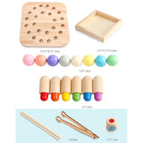 Maxbell New Wooden Children Memory Chopsticks Clip Beads Training Educational Toys