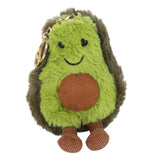 Maxbell Cute Avocado Doll Keychain Plush Backbag Pendant Green