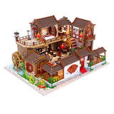 Maxbell Creative Dollhouse Furniture Chinese Style Cottage DIY Kids with Light