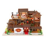 Maxbell Creative Dollhouse Furniture Chinese Style Cottage DIY Kids with Light