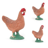 Maxbell 4pcs Poultry Realistic Farm Animal Model Figurines Miniatures Statue Toy