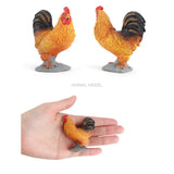 Maxbell 4pcs Poultry Realistic Farm Animal Model Figurines Miniatures Statue Toy
