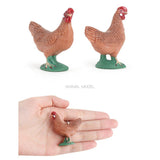 Maxbell 4pcs Poultry Realistic Farm Animal Model Figurines Miniatures Statue Toy