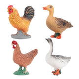 Maxbell 4pcs Poultry Realistic Farm Animal Model Figurines Miniatures Statue Toy