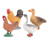Maxbell 4pcs Poultry Realistic Farm Animal Model Figurines Miniatures Statue Toy