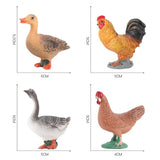 Maxbell 4pcs Poultry Realistic Farm Animal Model Figurines Miniatures Statue Toy