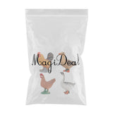 Maxbell 4pcs Poultry Realistic Farm Animal Model Figurines Miniatures Statue Toy