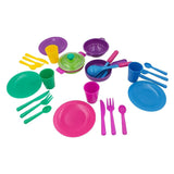 Maxbell 28 Pieces/Set Plastic Simulation Kitchen Cookware Tablewar Set Kitchen Toys