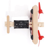 Maxbell DIY Wood Assemble Plane Model Airplane Science Experiment Kit Double-Engine