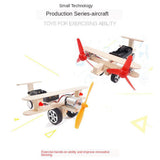 Maxbell DIY Wood Assemble Plane Model Airplane Science Experiment Kit Double-Engine