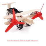 Maxbell DIY Wood Assemble Plane Model Airplane Science Experiment Kit Double-Engine