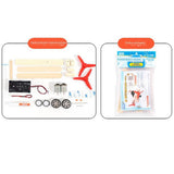 Maxbell DIY Wood Assemble Plane Model Airplane Science Experiment Kit Double-Engine