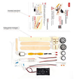 Maxbell DIY Wood Assemble Plane Model Airplane Science Experiment Kit Double-Light