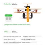 Maxbell DIY Wood Assemble Plane Model Airplane Science Experiment Kit Double-Light
