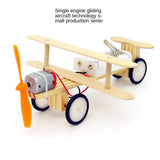 Maxbell DIY Wood Assemble Plane Model Airplane Science Experiment Kit Single-Engine
