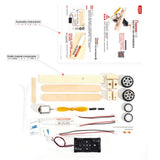 Maxbell DIY Wood Assemble Plane Model Airplane Science Experiment Kit Single-Engine